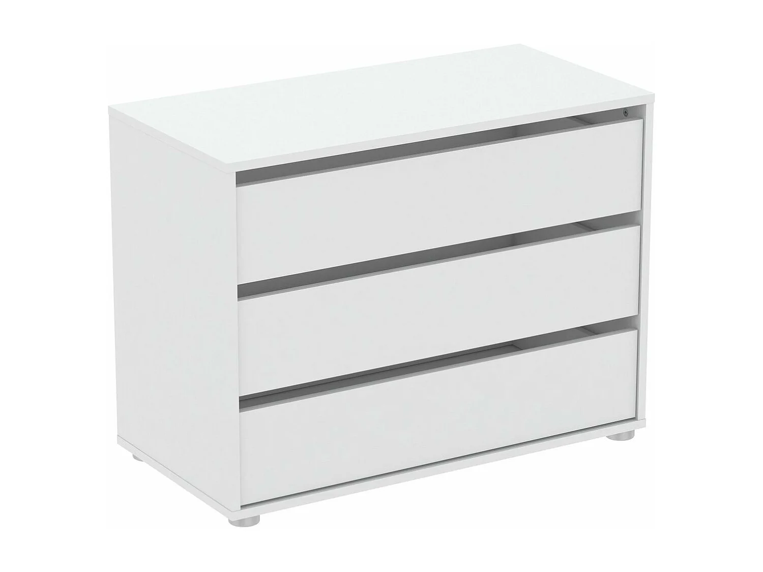 Commode 3 Tiroirs Blanche L80cm - Blokty