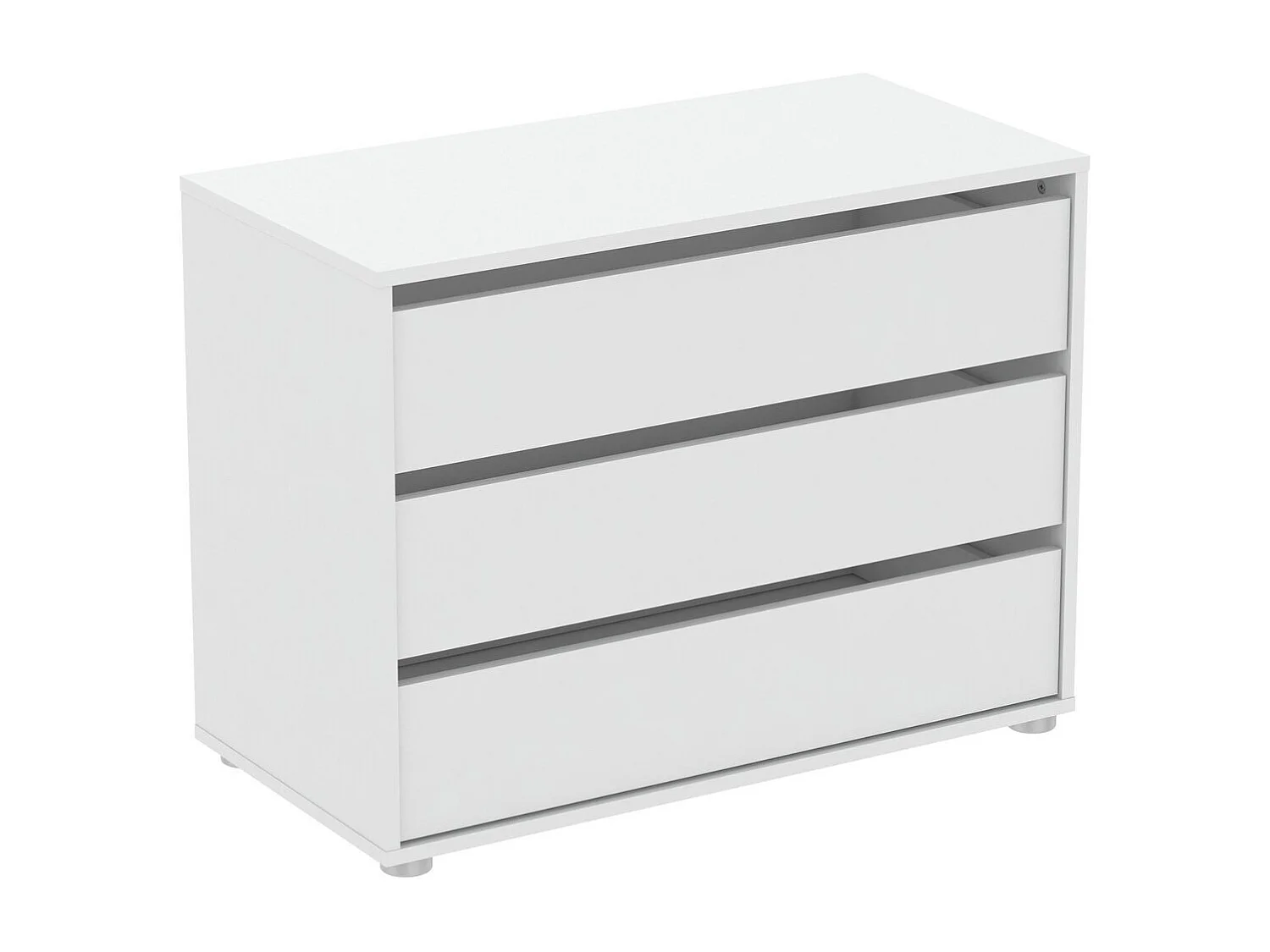 Commode 3 Tiroirs Blanche L80cm - Blokty