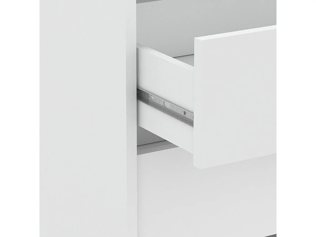 Commode 3 Tiroirs Blanche L80cm - Blokty