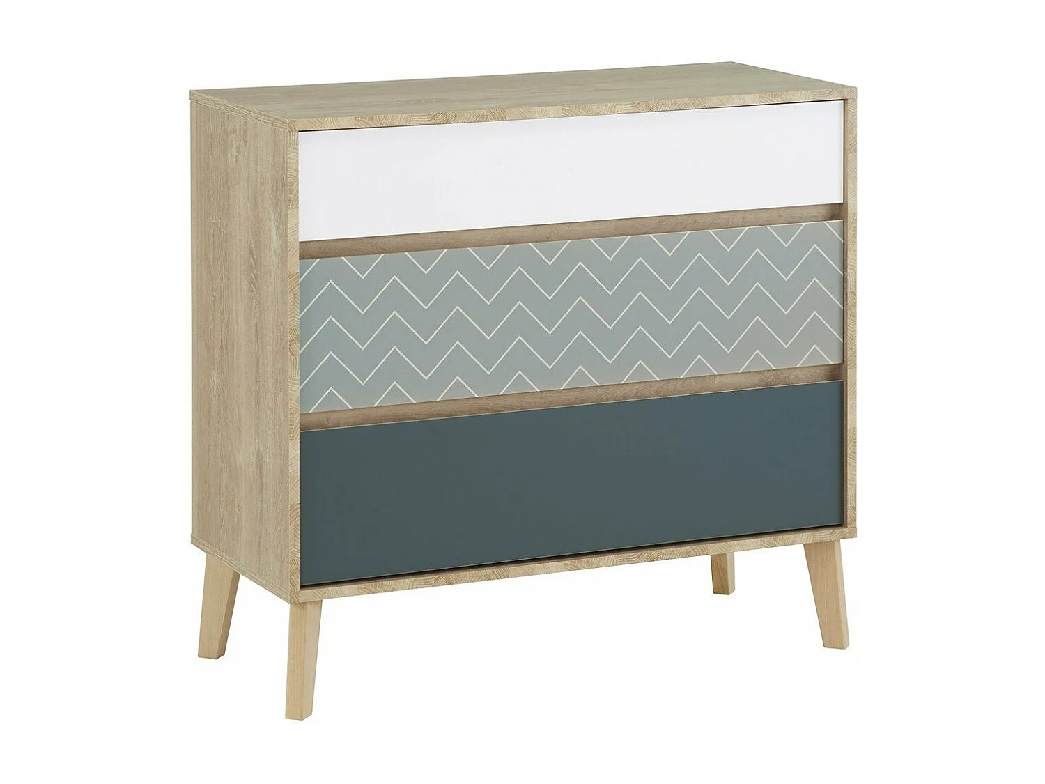 Kommode 3 Schubladen Larvik - Französische Herstellung