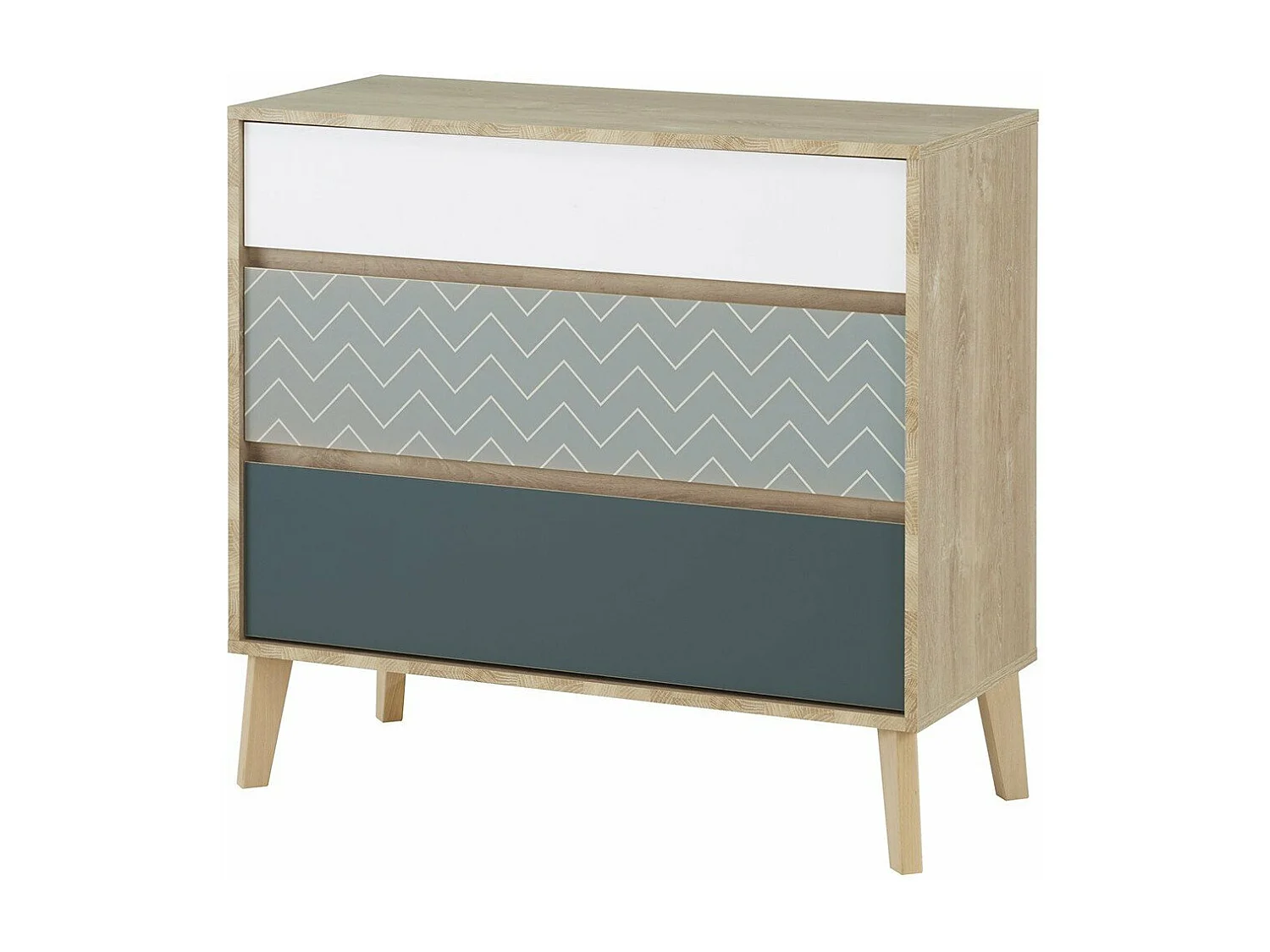 Kommode 3 Schubladen Larvik - Französische Herstellung