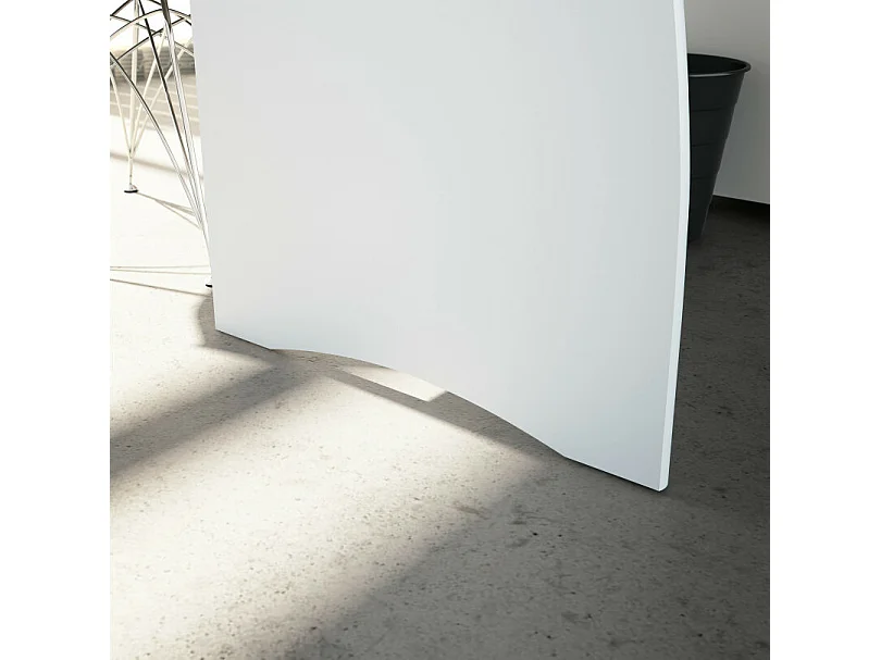 Secretária Stil Buc 3 gavetas Blanco Artik (Blanco Mate) - Roble Canadian