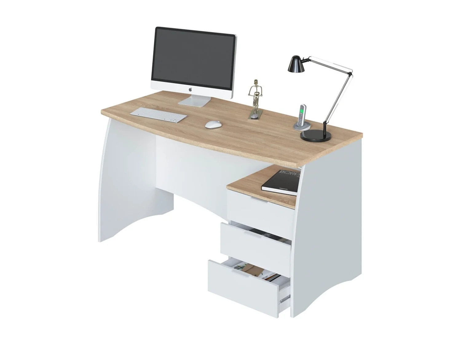 Mesa de despacho con 3 cajones Argon