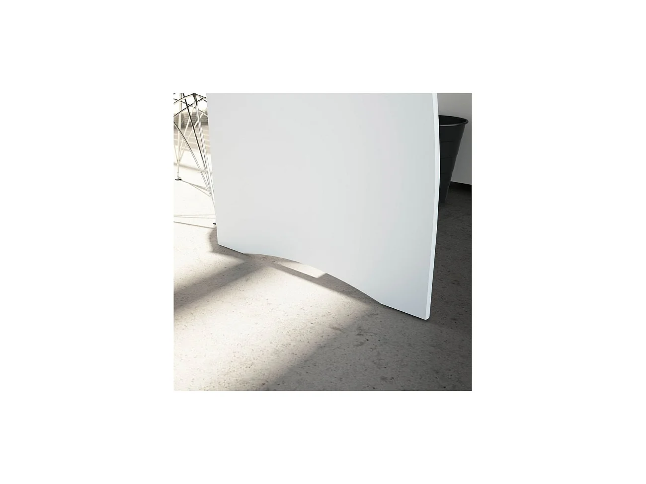 Mesa de escritorio con 3 cajones en blanco artik y roble canadian 136x67 cm Stil Buc Blanco Artik (Blanco Mate) - Roble Canadian
