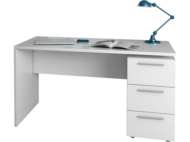 Bureau avec caisson 3 tiroirs L138 cm