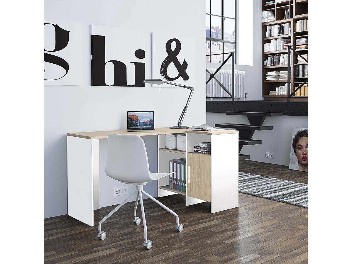 Bureau d'angle industriel Liverpool - Fabrication Française