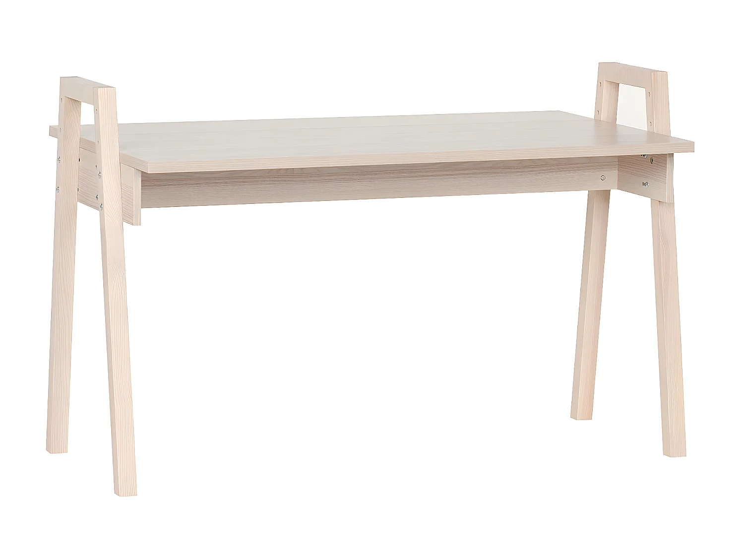 Bureau décor bois et pieds en chêne massif L128 cm - SPOT