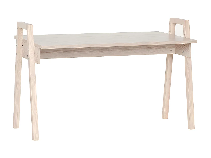 Bureau décor bois et pieds en chêne massif L128 cm - SPOT