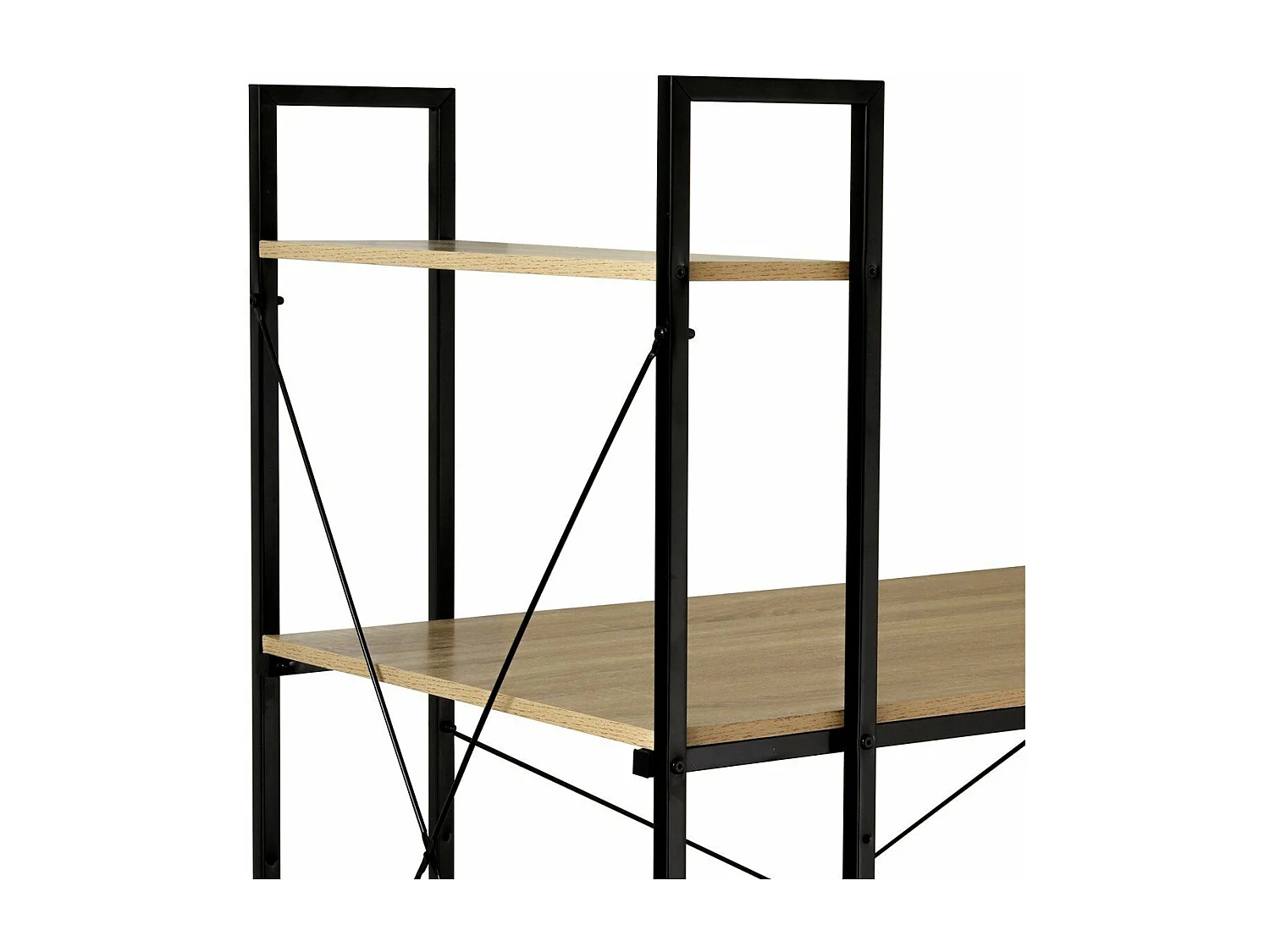 Bureau L120cm avec 4 étagères style industriel