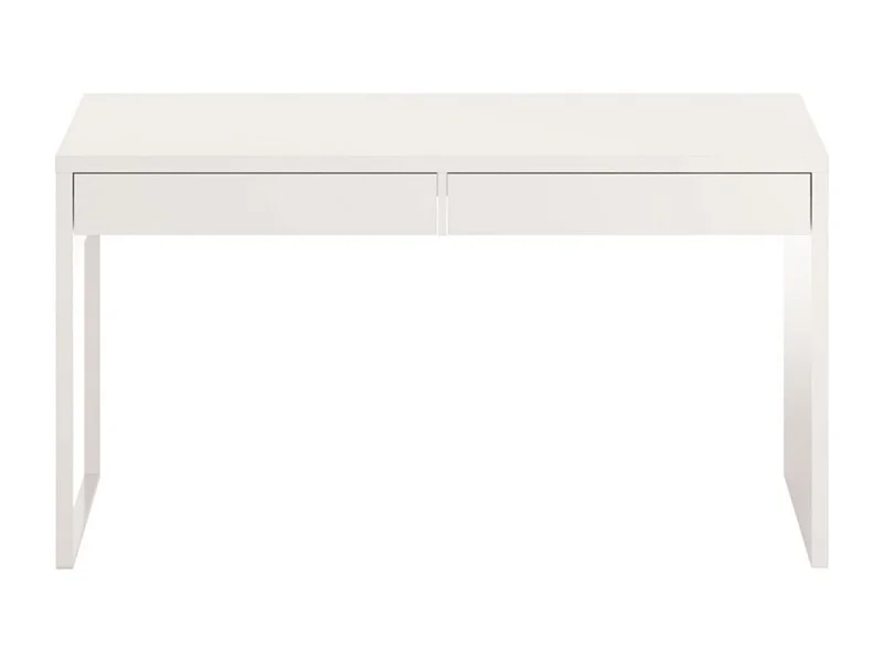 Bureau design piètement reversible 2 tiroirs L138 cm