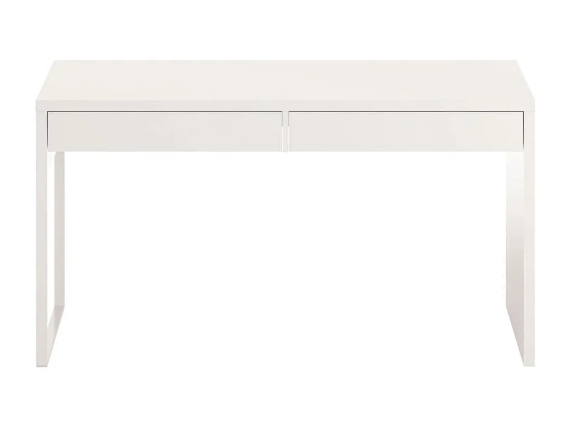 Bureau design piètement reversible 2 tiroirs L138 cm