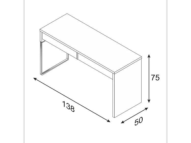 Mesa de escritorio reversible Bianca