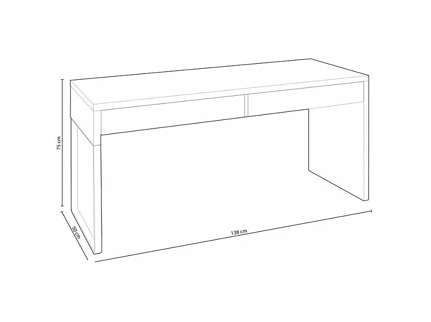 Mesa de escritorio reversible Bianca