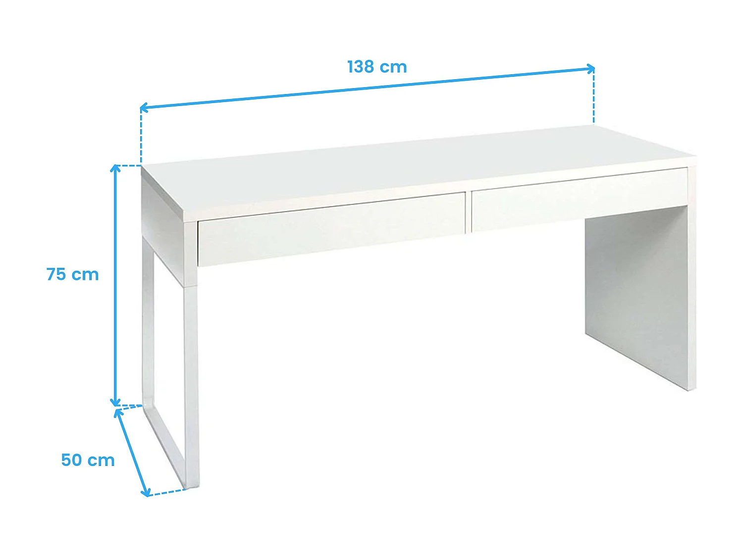 Mesa de escritorio reversible Bianca