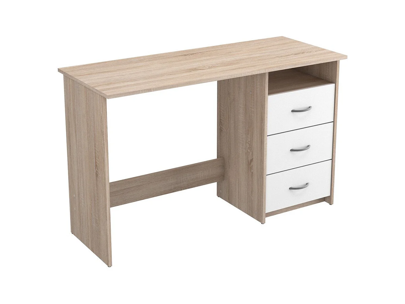Bureau 1 Niche 3 Tiroirs L123 cm - Aristote
