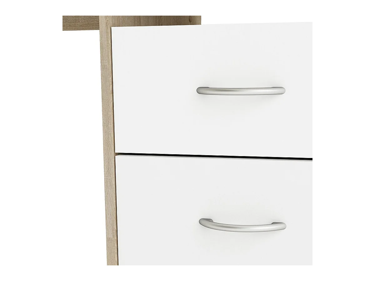 Bureau 1 Niche 3 Tiroirs L123 cm - Aristote