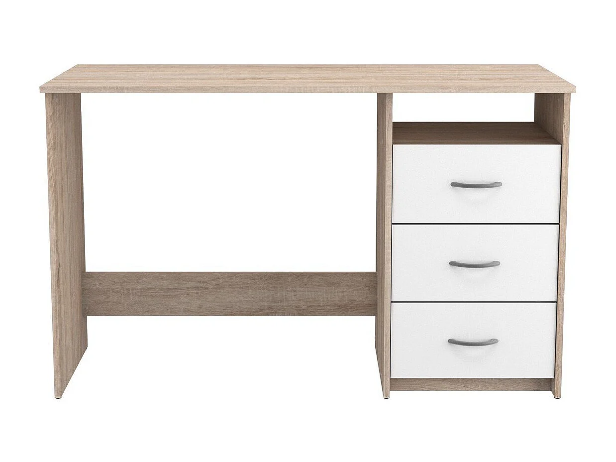 Bureau 1 Niche 3 Tiroirs L123 cm - Aristote