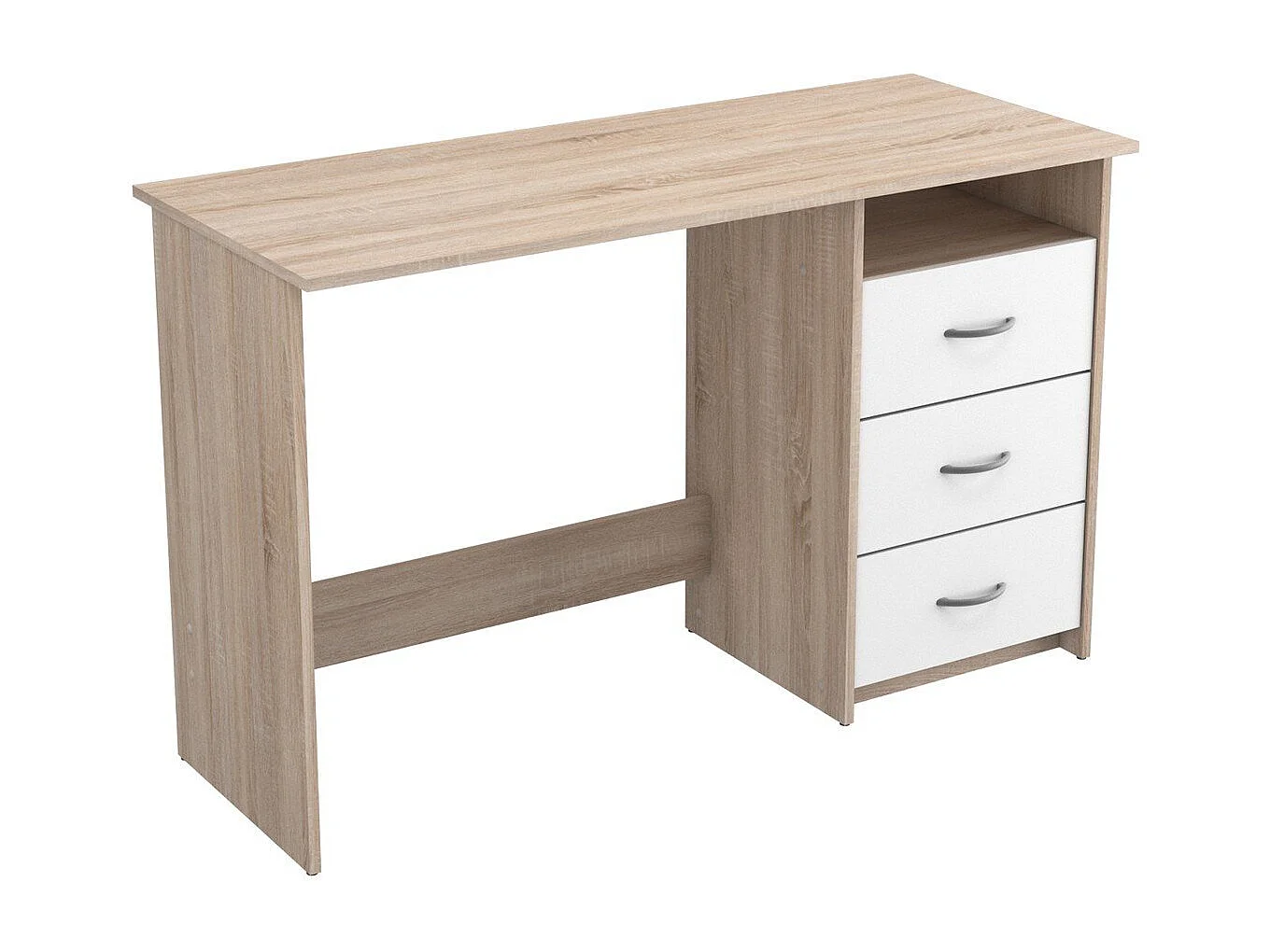 Bureau 1 Niche 3 Tiroirs L123 cm - Aristote