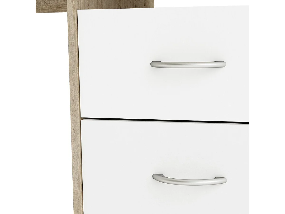 Bureau 1 Niche 3 Tiroirs L123 cm - Aristote