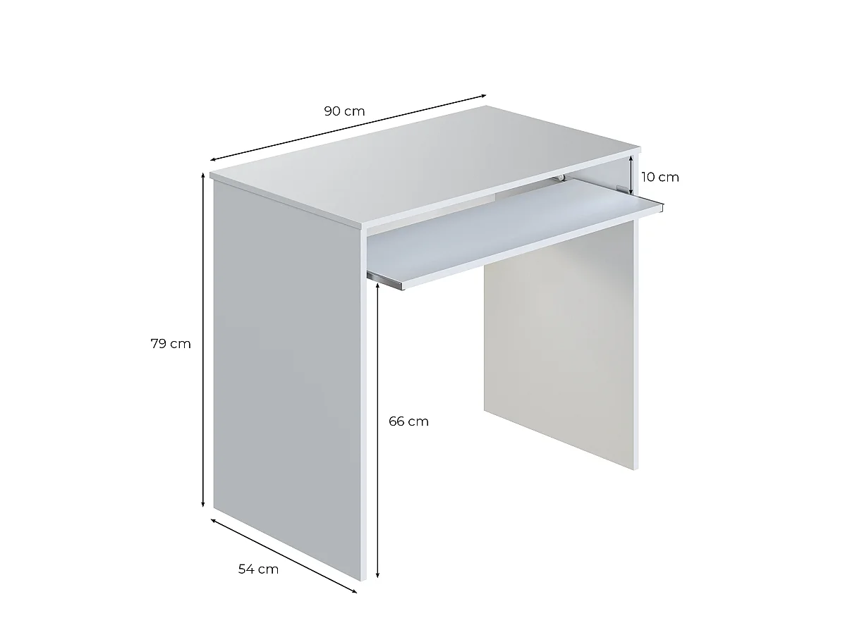 Schreibtisch weiß 79x90x54cm