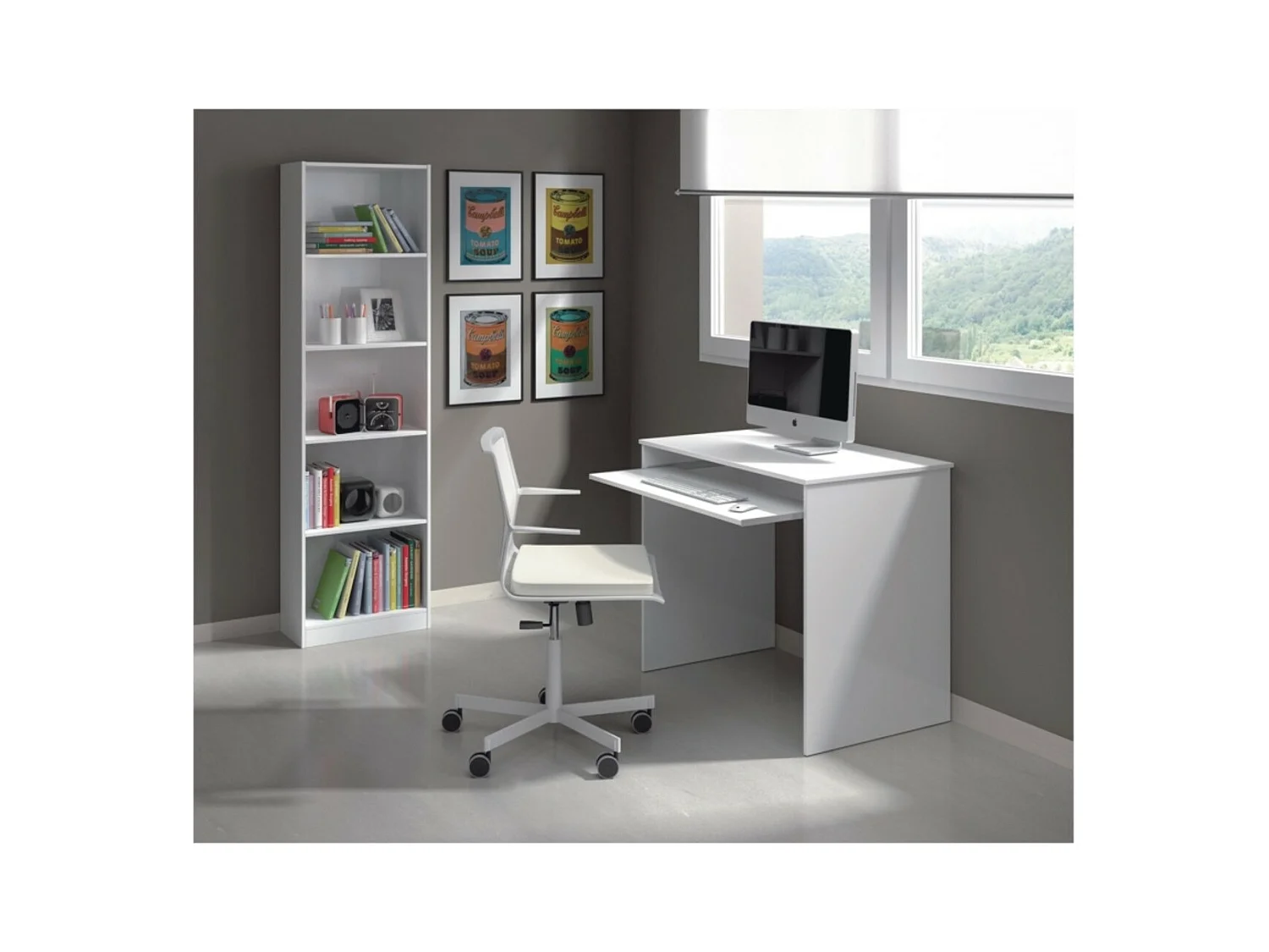 Bureau avec tablette extractible L90 cm