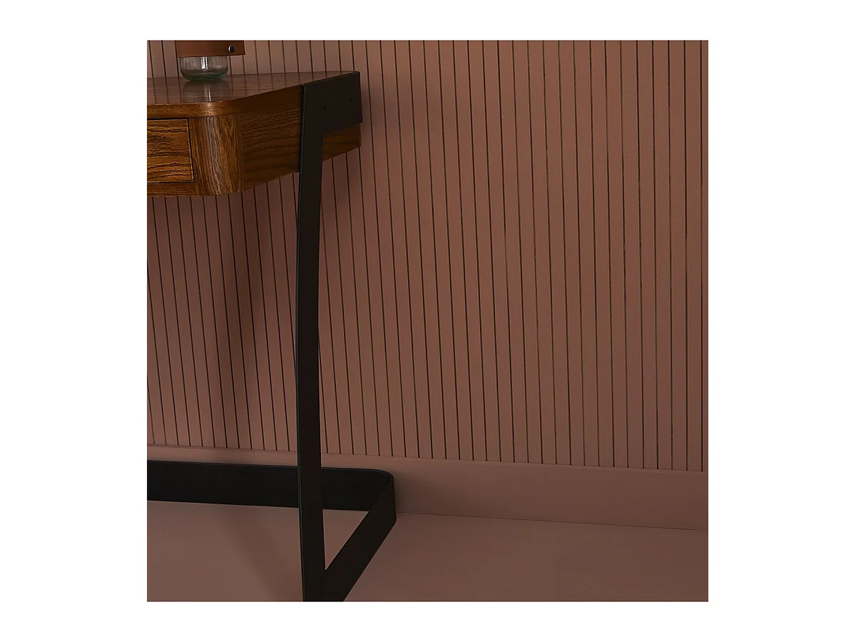 Scrivania in metallo e quercia massello