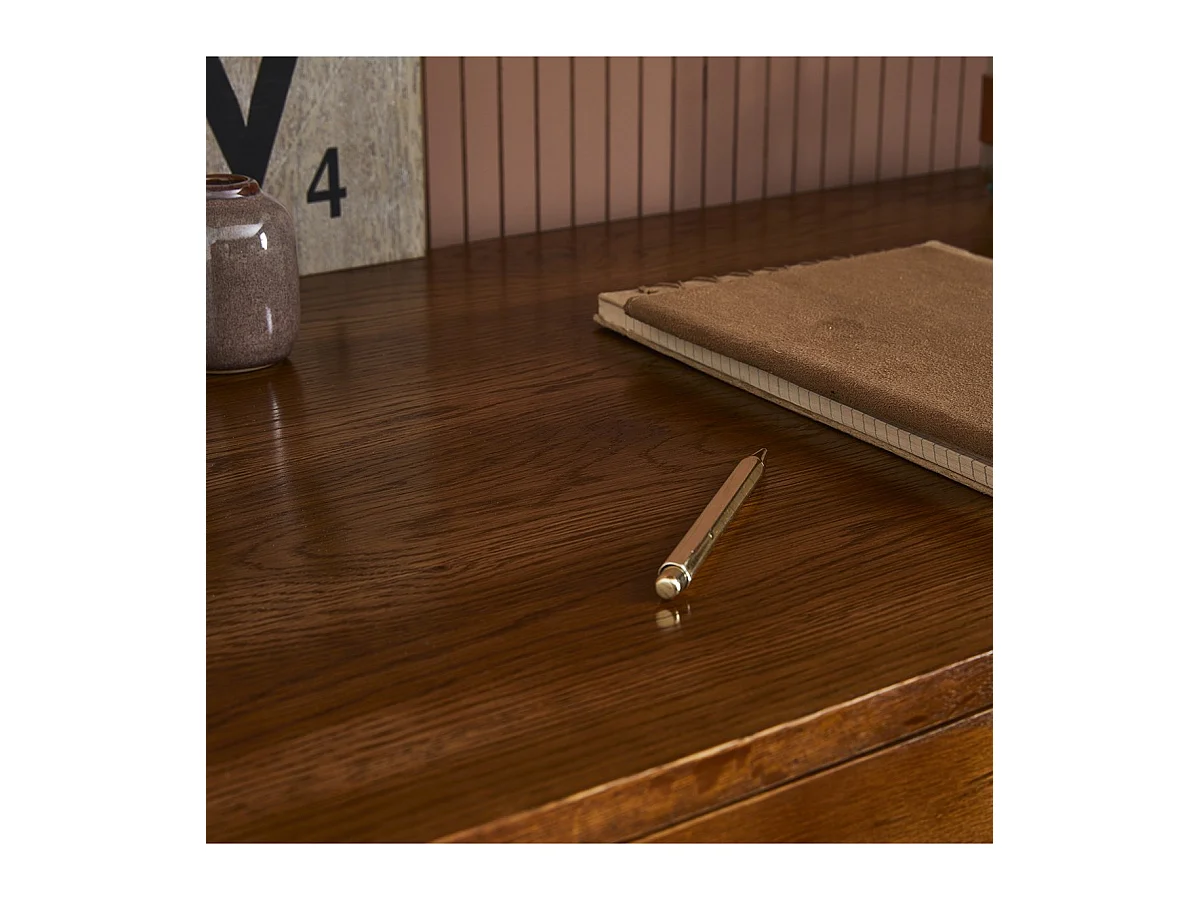 Scrivania in metallo e quercia massello