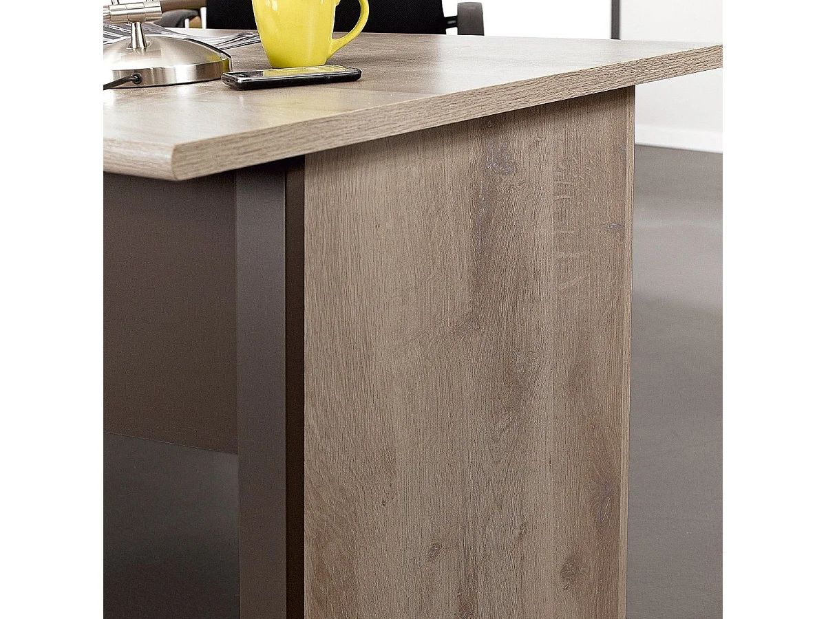 Biurko w stylu industrialnym z panelem ochronnym L140 cm - Wyprodukowano we Francji