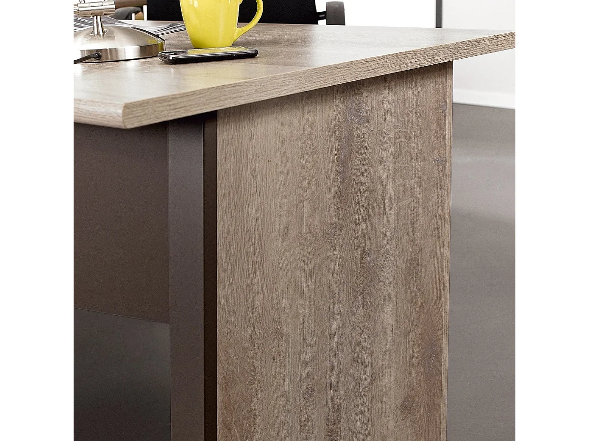 Biurko w stylu industrialnym z panelem ochronnym L140 cm - Wyprodukowano we Francji