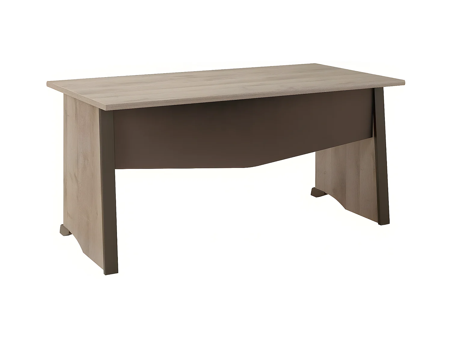 Bureau style industriel avec voile de fond  L160 cm - Fabrication Française