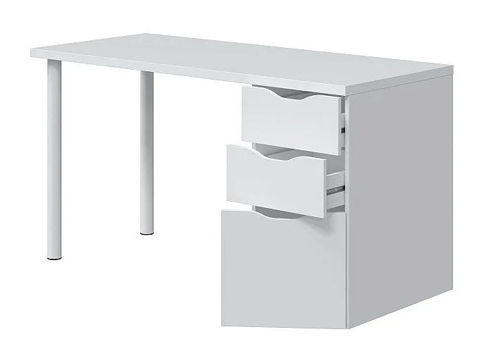 Bureau réversible avec caisson 2 tiroirs L138 cm