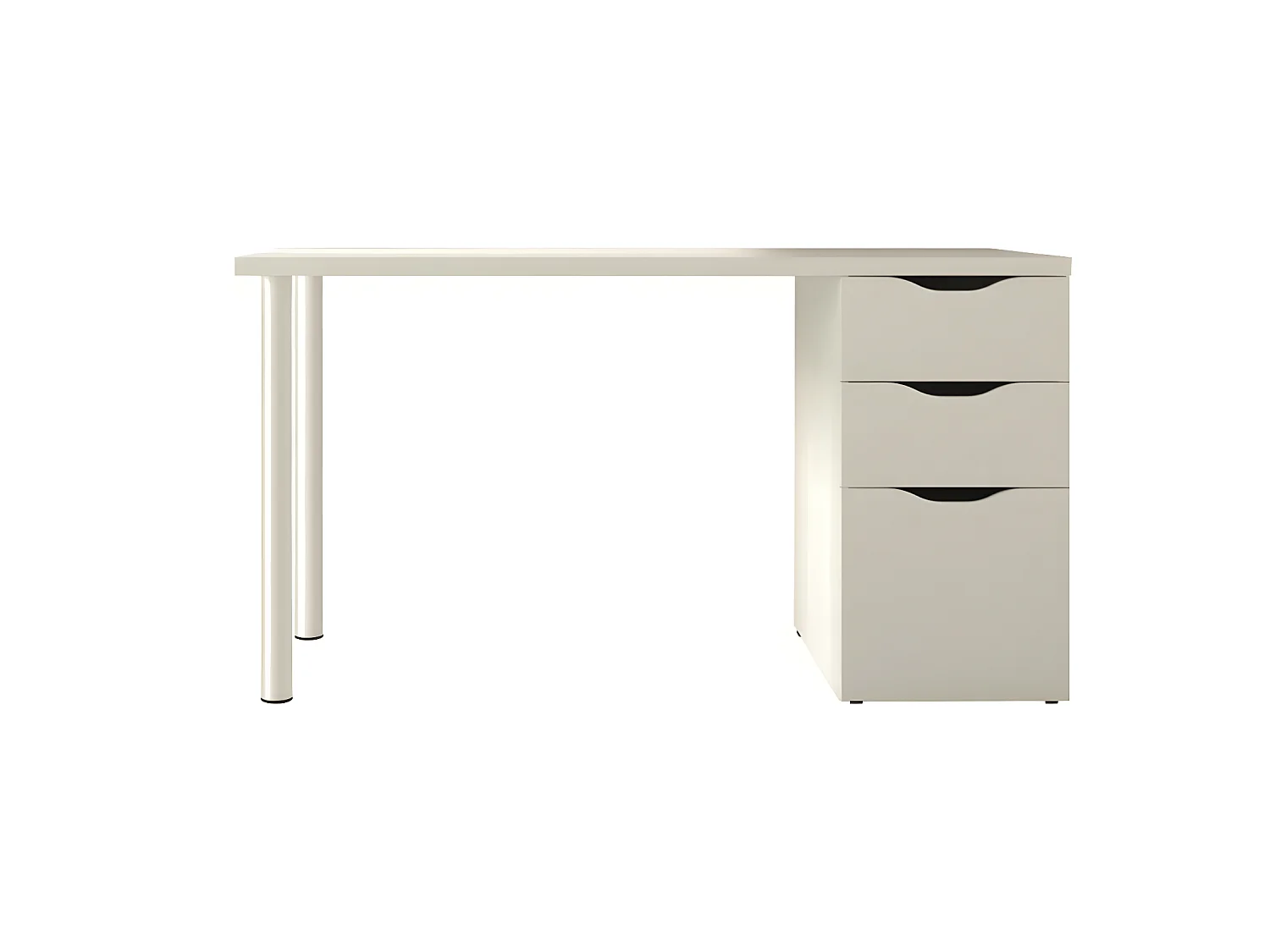 Bureau réversible avec caisson 2 tiroirs L138 cm