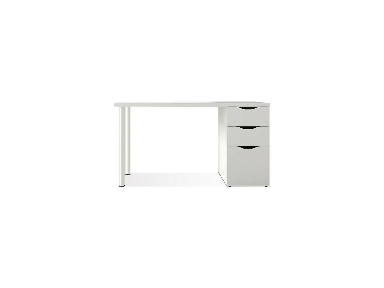 Bureau réversible avec caisson 2 tiroirs L138 cm