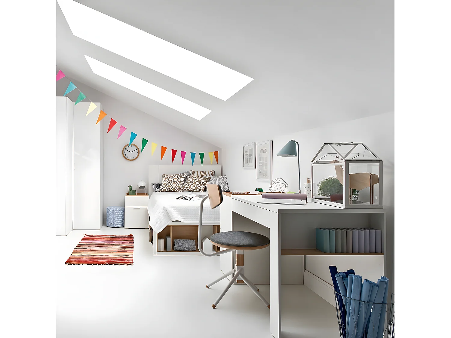 Bureau 140 cm avec rangements - 4you