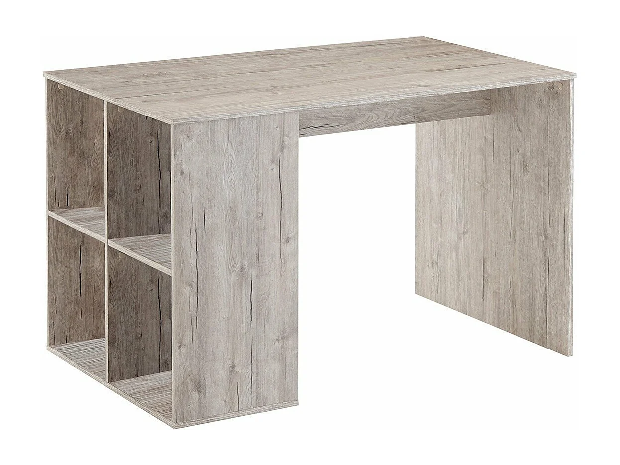 Bureau Droit avec Étagères Latérales L117cm - Gent