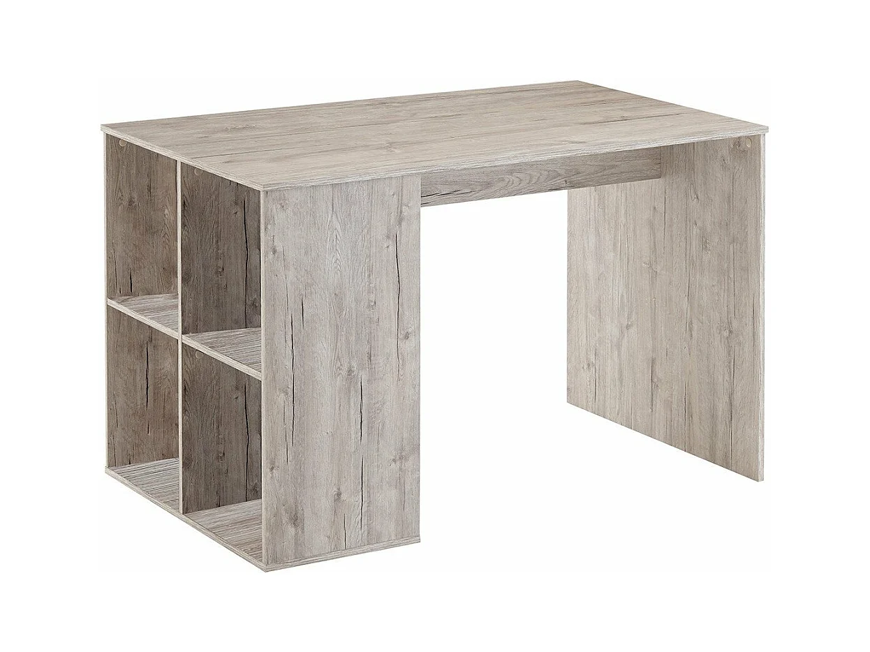 Bureau Droit avec Étagères Latérales L117cm - Gent
