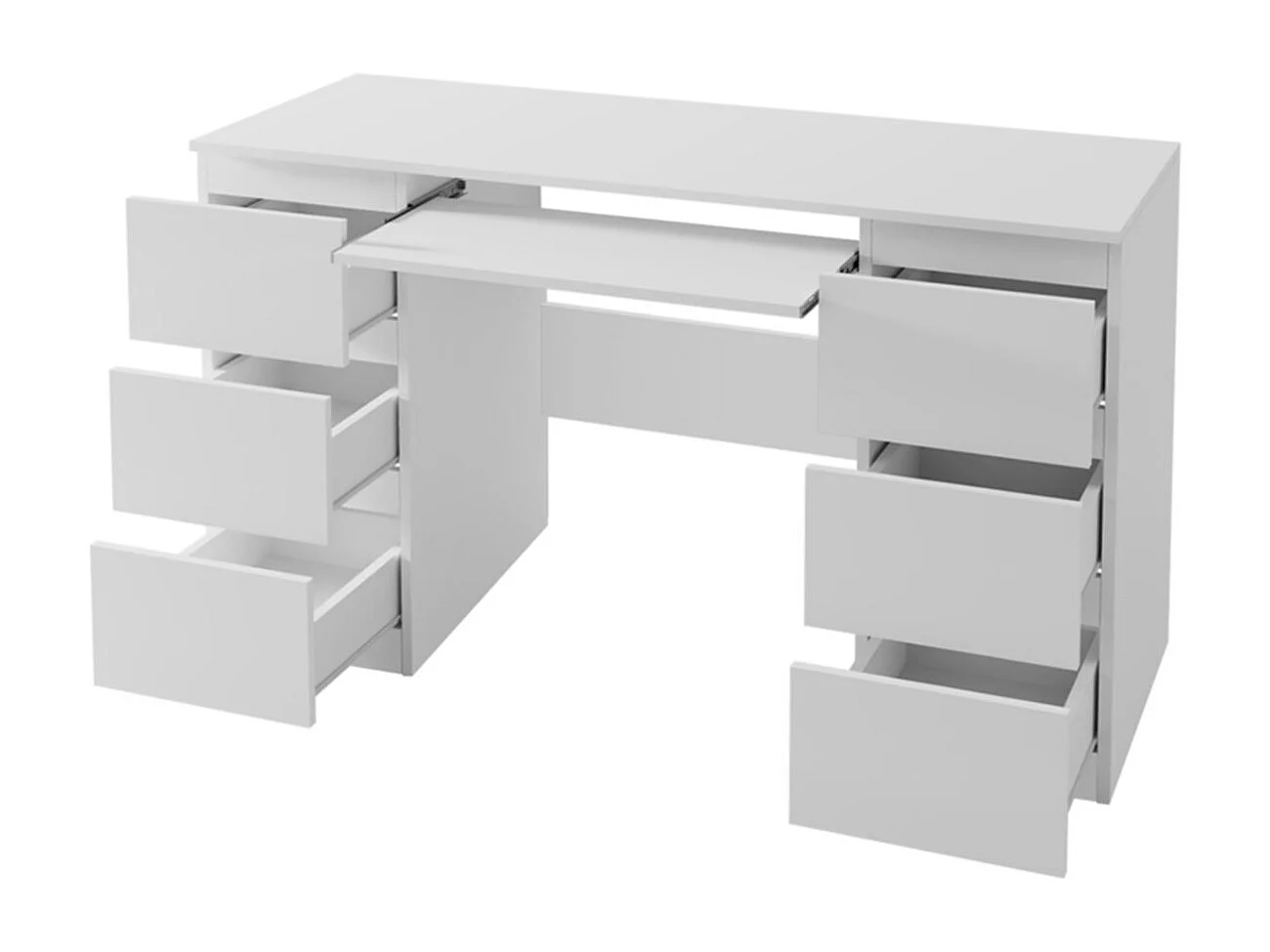 Bureau 6 tiroirs 1 tablette Kyle