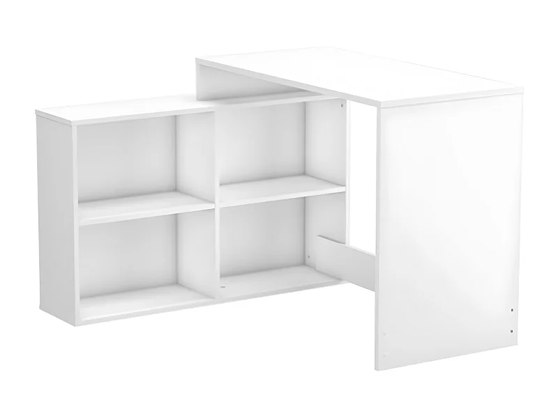 Eckschreibtisch mit umkehrbarer Ausrichtung, 4 Fächer, L111,9 cm - Corner