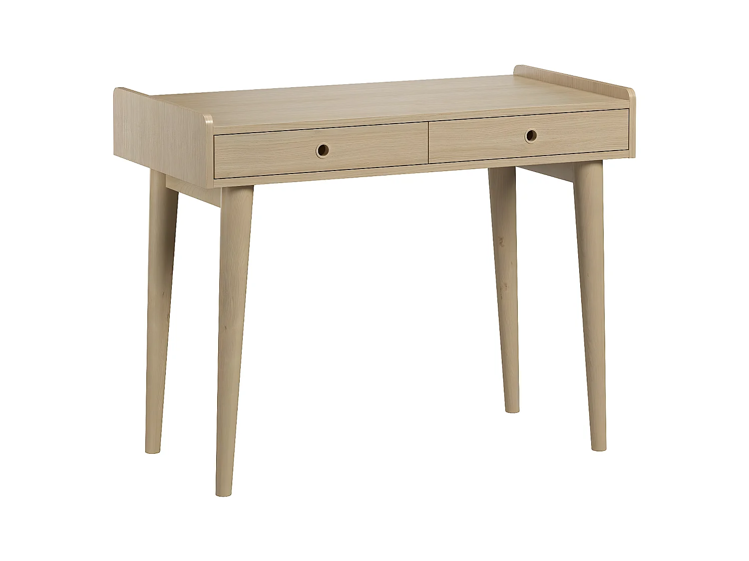 Scrivania a 2 cassetti decorazione Rovere L96 cm - Retro