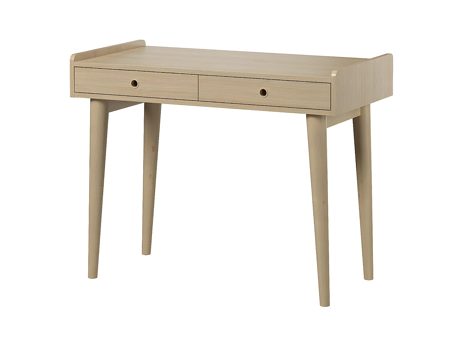 Scrivania a 2 cassetti decorazione Rovere L96 cm - Retro