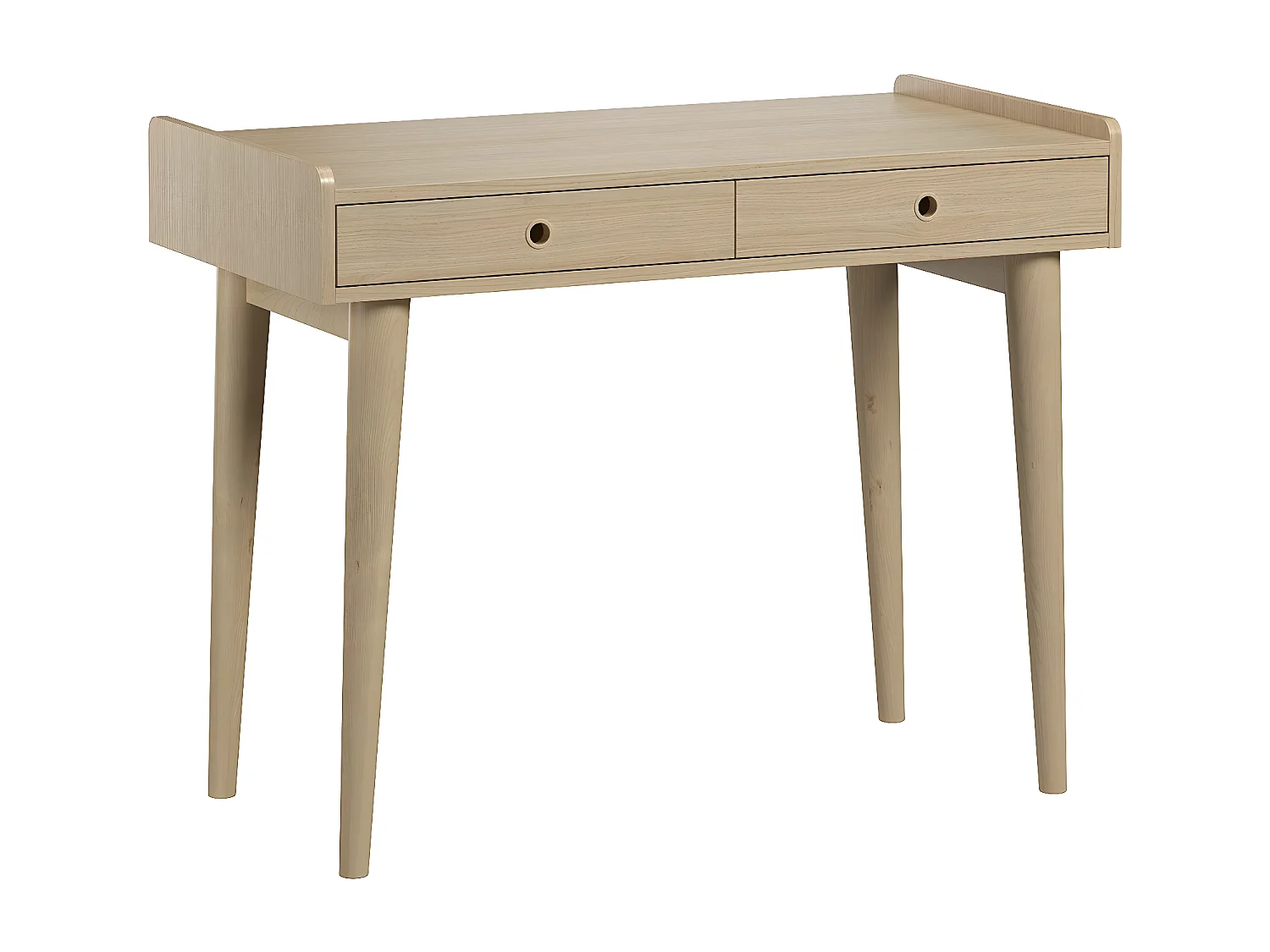 Bureau 2 Tiroirs décor Chêne L96 cm - Retro