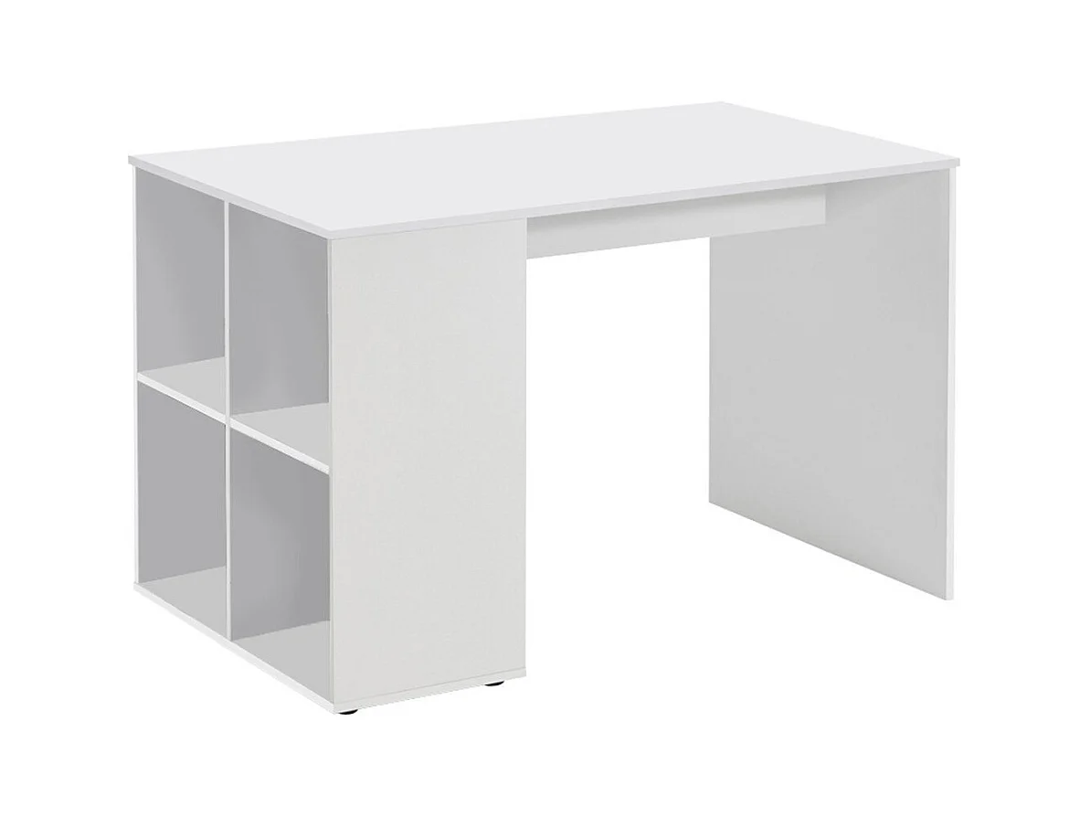 Bureau Droit avec Étagères Latérales L117cm - Gent