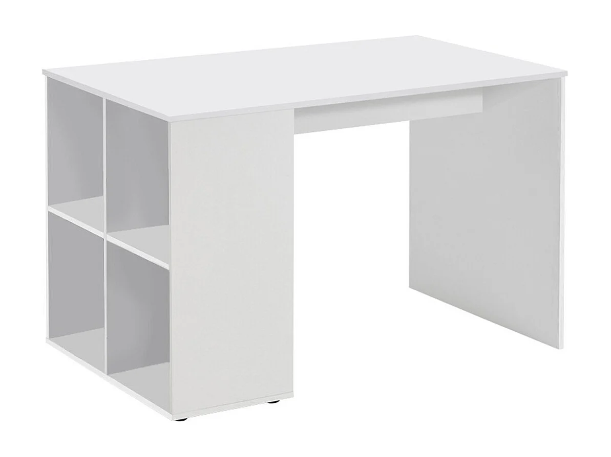 FMD Schreibtisch mit Regal 117×73×75 cm Weiß