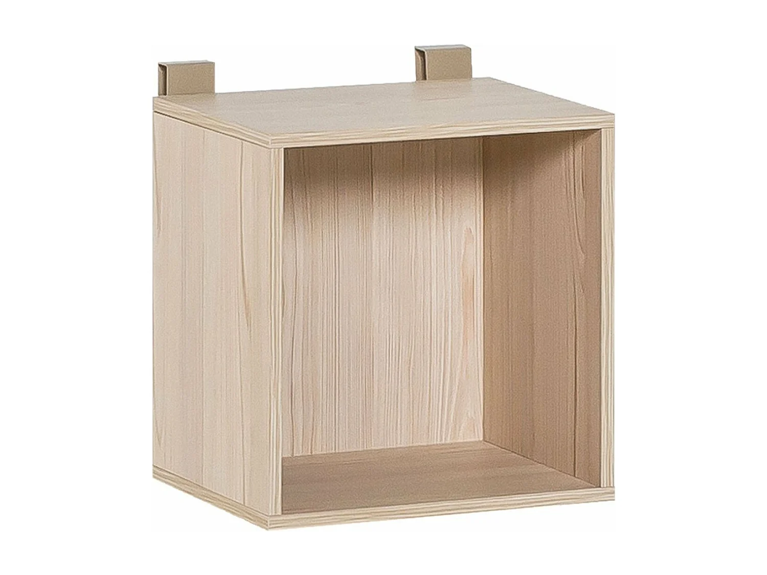 Bureau 2 tiroirs avec cube ouvert de face - STIGE