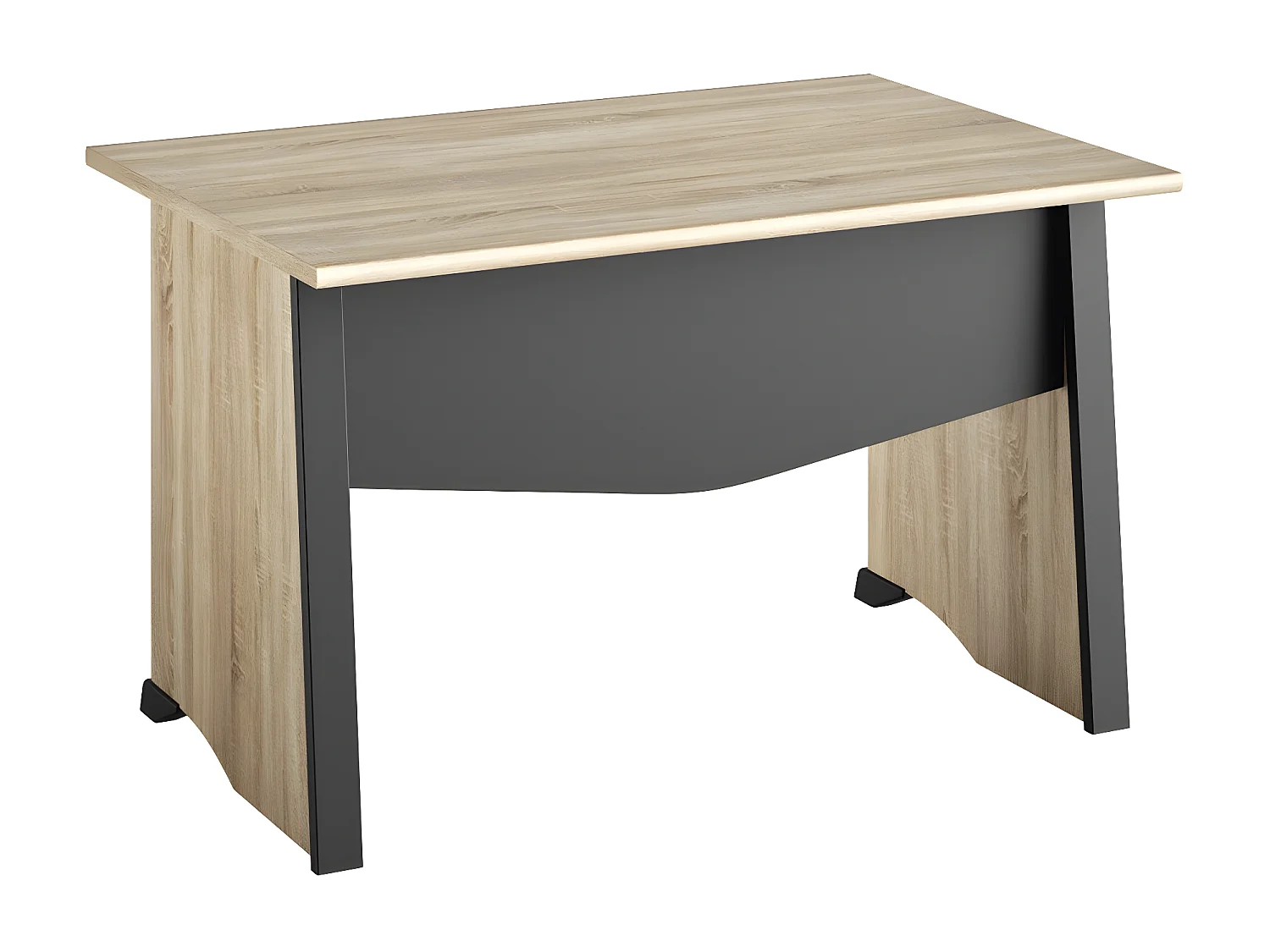 Industrieller Schreibtisch mit Hintergrundvorhang L80 cm - Französische Herstellung