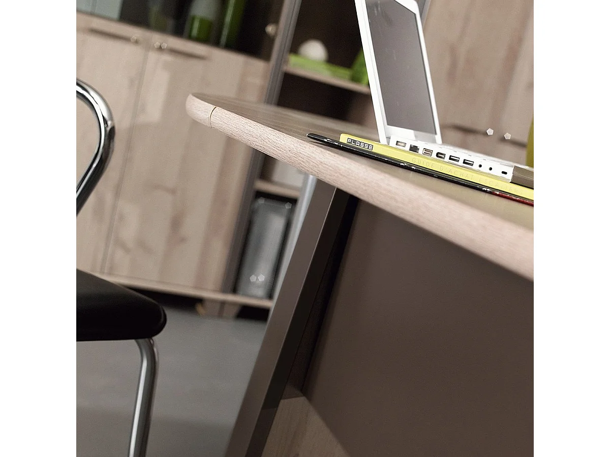 Biurko w stylu industrialnym z panelem ochronnym L80 cm - Wyprodukowano we Francji