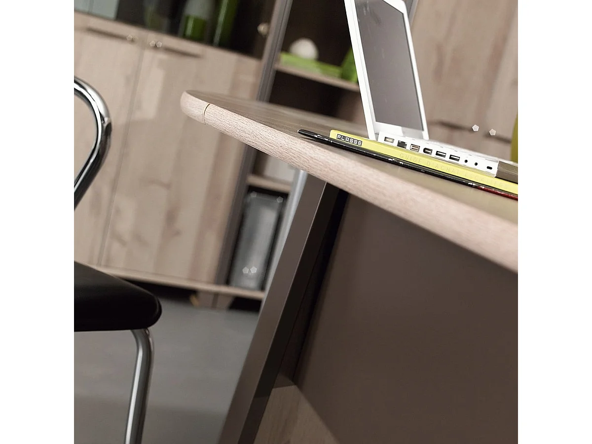 Biurko w stylu industrialnym z panelem ochronnym L80 cm - Wyprodukowano we Francji