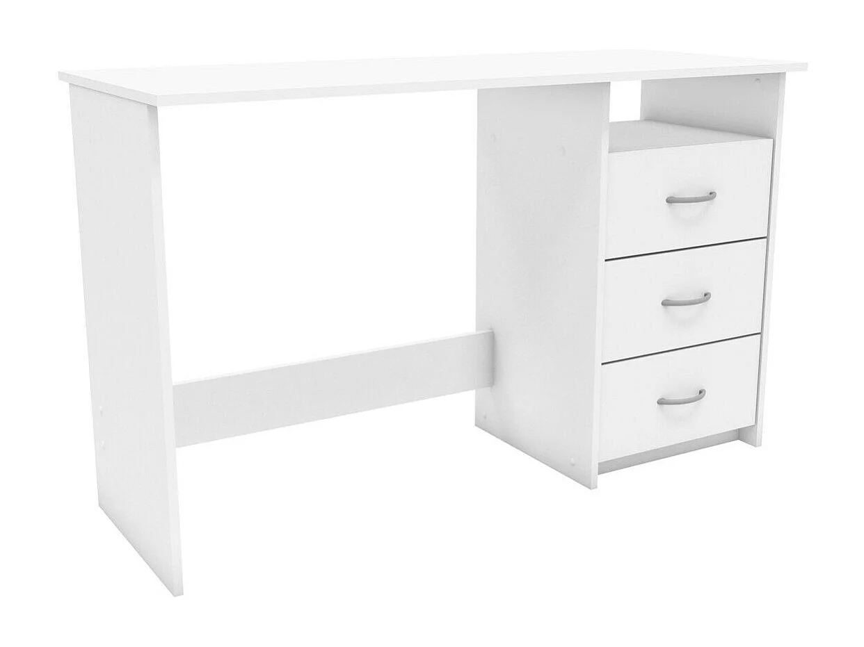 Bureau 1 Niche 3 Tiroirs L123 cm - Aristote