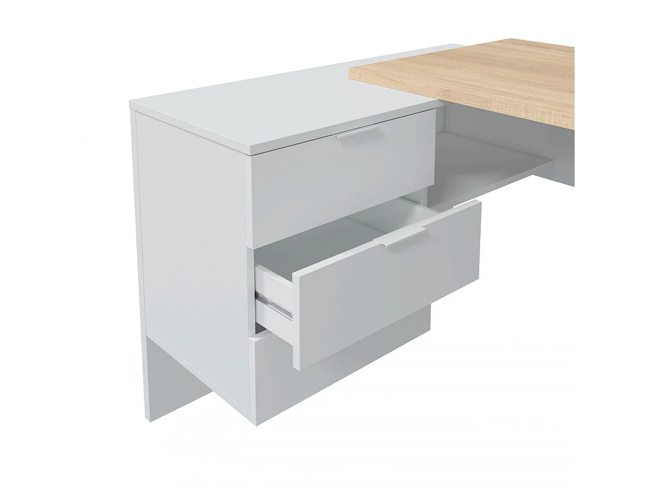 Bureau d'angle bicolore L145 x P108 cm