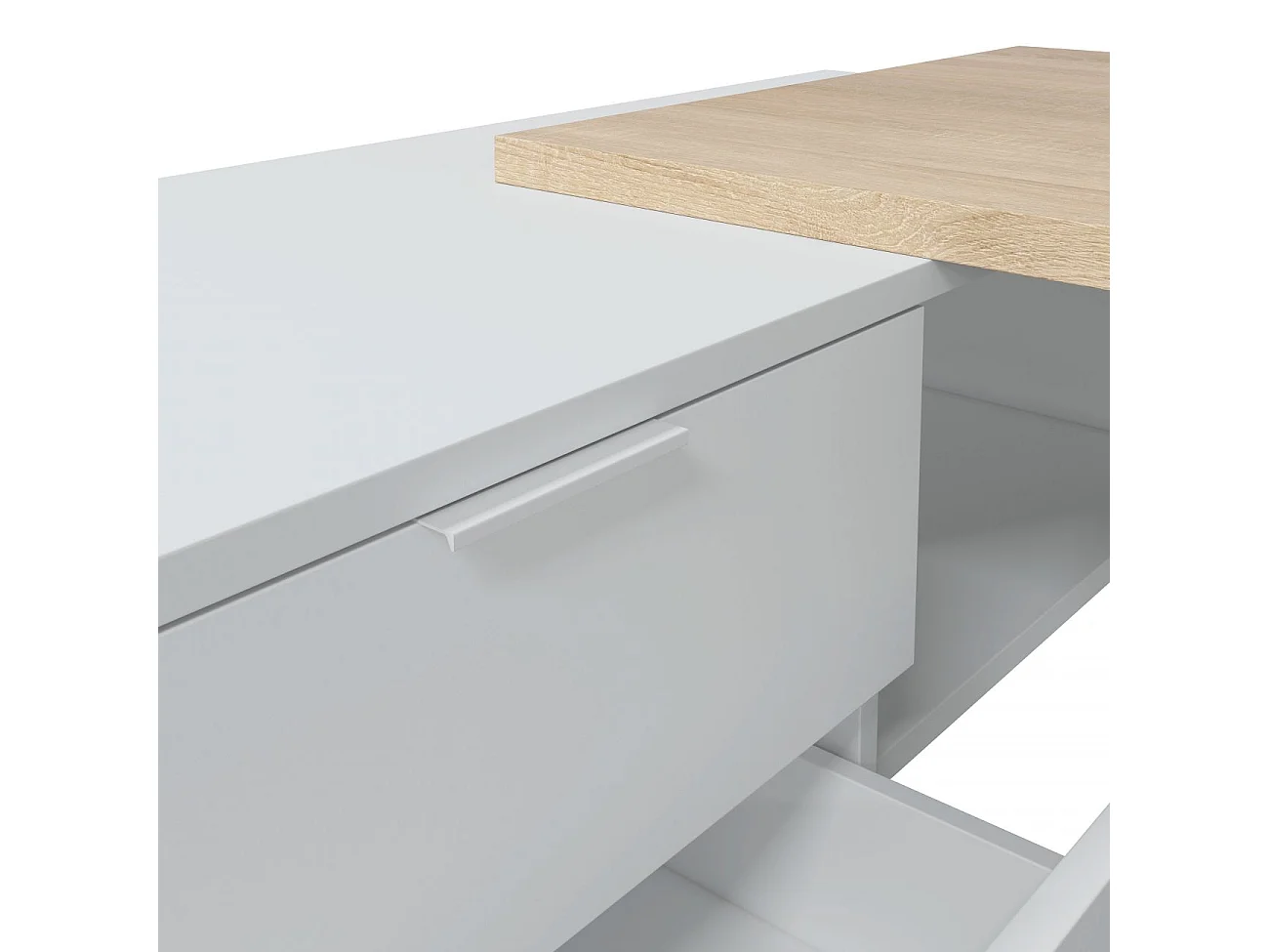 Bureau d'angle bicolore L145 x P108 cm